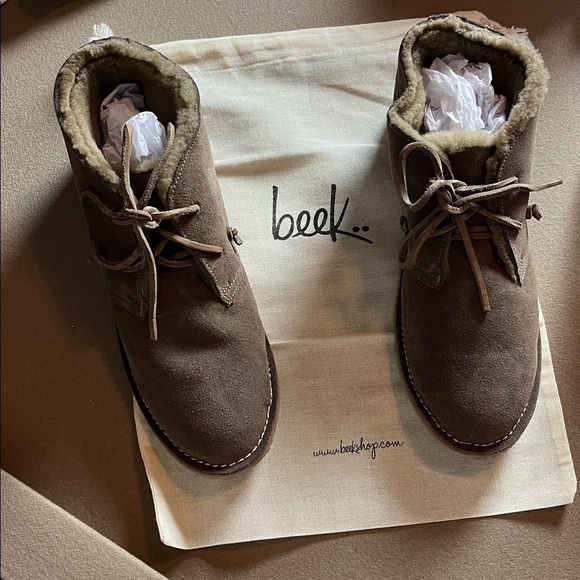 BEEK Penguin Genuine Shearling Lined Chukka Boot In Pecan - Women’s 11 - Picture 12 of 12